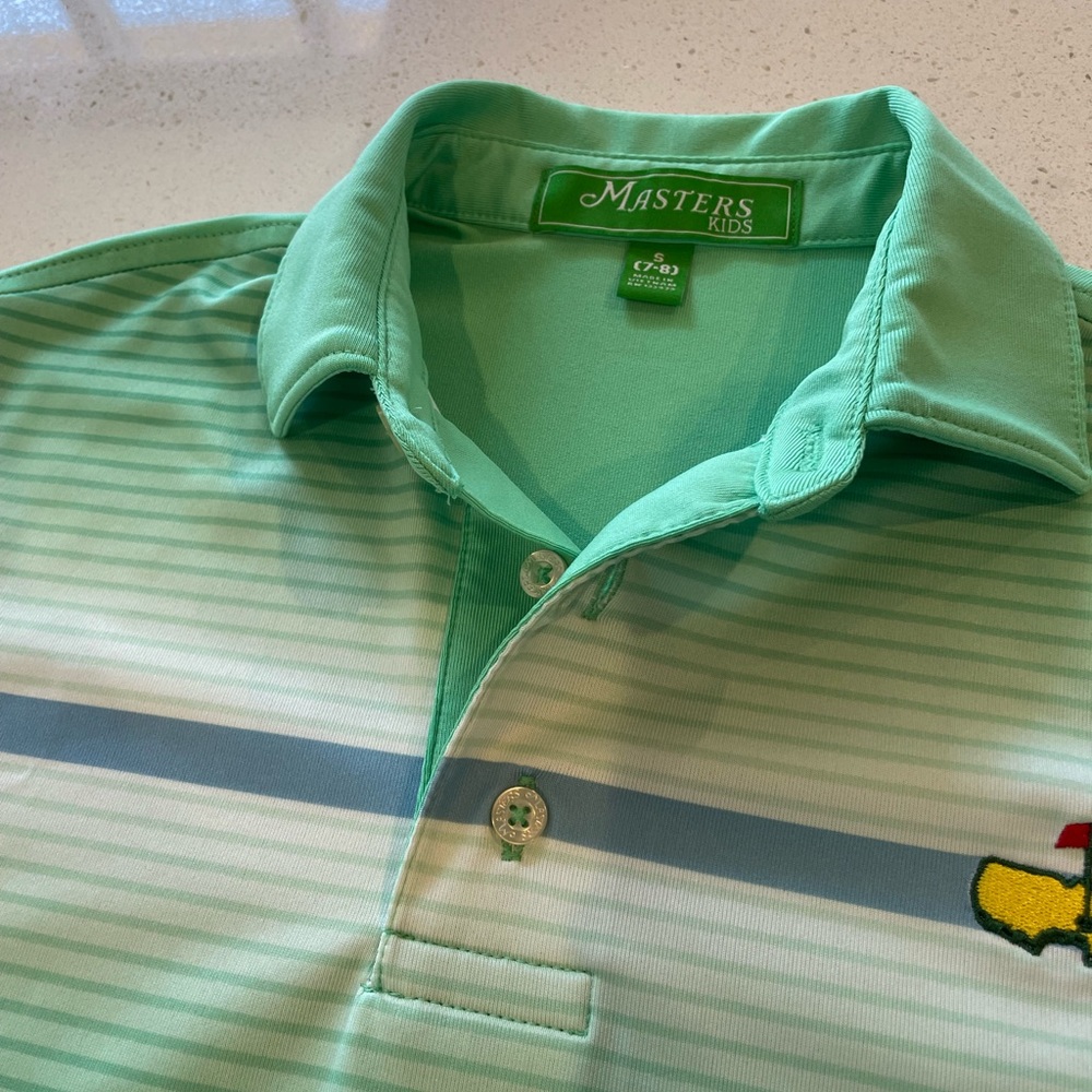 Masters kids boys polo shirt. Youth sizing small (7-8) EUC. Perfect. Easter